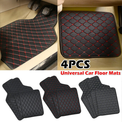 

4pcs Universal Car Floor Mats Auto Anti-Slip Mat Car PU Leather Waterproof Mat Car Styling for All Models