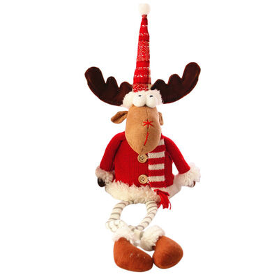 

2020 Christmas Table Toys for Home Ornaments Velvet Cartoon Elk Soft Cute Doll Sitting Home Decoration Festival Gift New Year