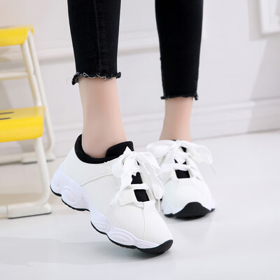

LZJ New 2019 Women Flat Sneakers Breathable Lace up Canvas Vulcanize Shoes Woman tenis feminino Chaussure Femme Platform Shoes