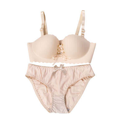

Fashion Sweet Push Up Seamless Underwear Set Summer Sexy Solid Color Womens Bra Briefs Set