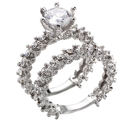 

Style Funny American ladies Excellent diamond six-claw inlaid fashion wedding