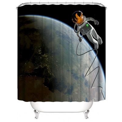 

Toponeto New Waterproof Shower Curtain with 12 Hooks 3D Printed Bathroom Polyester