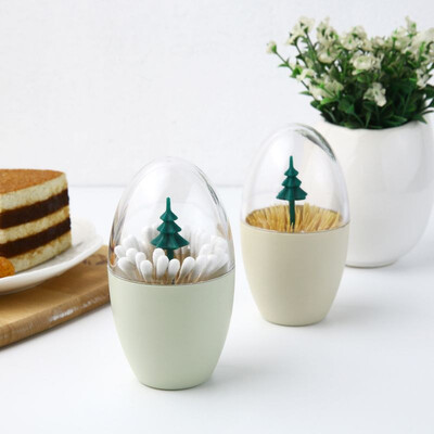 

Creative Egg Shaped Toothpicks Holder Cotton swab Holder Case Table Decoration Storage Box Organizer