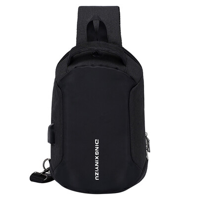 

Tailored Mens Simple Leisure Fashion Business Charge Security USB Chest Bag