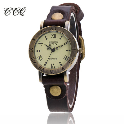 

〖Follure〗CCQ Fashion Men Date Stainless Steel Leather Analog Quartz Sport Wrist Watch