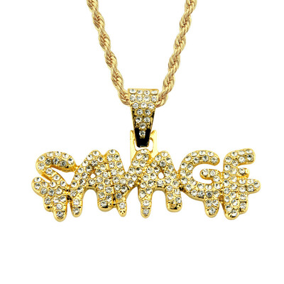 

Creative Diamond Letter Pendant Necklace Mens Influx Cool Item