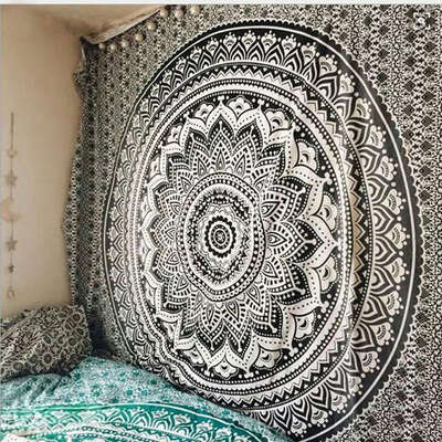 

Tapestry Wall Hanging Macrame India Mandala Wall Cloth Tapestries Psychedelic Night Sky Moon Tapestry Wall Carpet