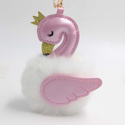 

Plush Key Ring Lovely Plush Swan Key Chain Backpack Bag Pendant Car Key Buckle Keychain Hanging Pendant