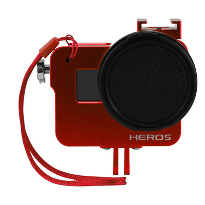 

Aluminum Alloy Protective Case for GoPro Hero 5 6 Camera Cage Mount Cover with 52mm UV Lens Accessory