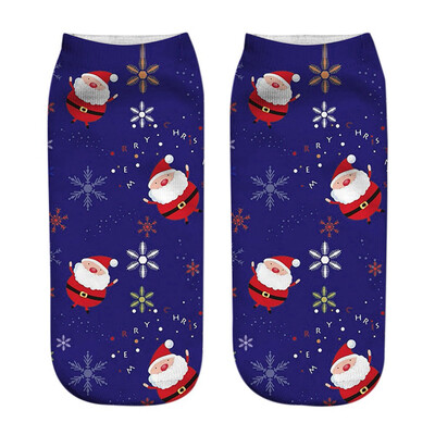 

Gobestart Unisex Christmas Funny 3D Fashion Printed Casual Socks Cute Low Cut Ankle Socks