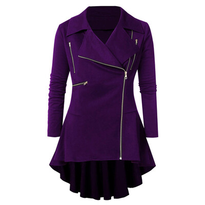 

Toponeto Womens Ladies Cardigan Solid Long Sleeve Zipper Coat Outerwear Trench Coat