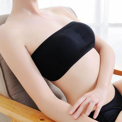 

Fashion Women Ladies Stretch Sexy Solid Bra Wire Free Padded Strapless Bra Everyday Seamless Underwear