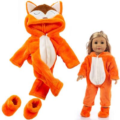 

〖Follure〗Cute Animal Jumpsuit Clothes Coat Girl Toy For 18 inch Doll Accessory Grils Toy