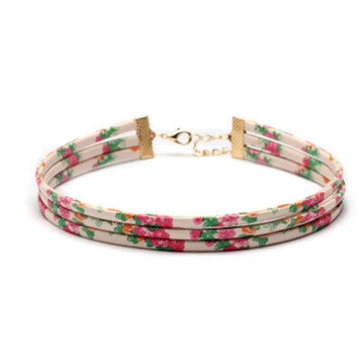 

Leather Multi-layer Choker Necklace Leather Gothic Flower Chokers Bohemia Jewelry