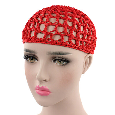 

Solid Color Mesh Crochet Hairnet Hair Protection Night Sleeping Cap For Women Hair Accessories