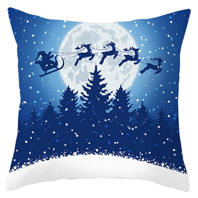 

Christmas Snow Series Pillowcase Printing Throw Pillowcase Christmas Snowman Home Decor Cushion Cover for Sofa Couch