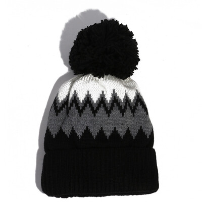 

Hat lady autumn winter Korean version wool ball knitting hat winter plus velvet to keep warm wool cap student outdoor cap man
