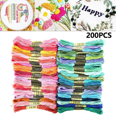 

New 120200Pcs Cotton DMC Cross Floss Stitch Thread Embroidery Sewing Skeins Multi Colors