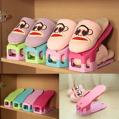 

Display Rack Shoes Organizer Space-Saving Plastic Rack Storage Multi-color Make