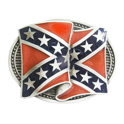 

New Vintage Cross Star Banner Flag Belt Buckle Gurtelschnalle Boucle de ceinture BUCKLE-FG005