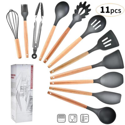 

11PCS Japanese Style Kitchenware Set Household Cooking Tool Sets With Storage Bucket