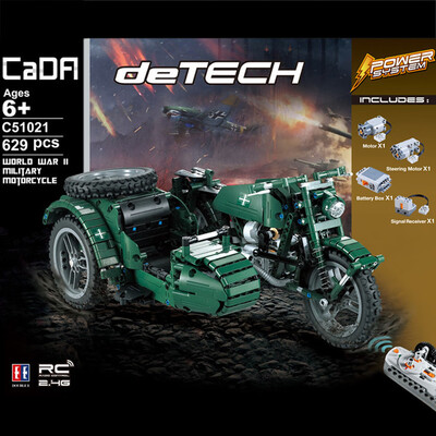 

Siaonvr CaDA 629pcs Building Blocks Electric Kit Remote Control Motorcycle