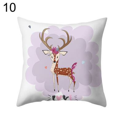 

Flower Sea Deer Throw Pillow Case Cushion Cover Sofa Bed Car Cafe Office Decor