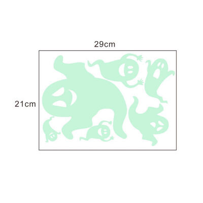 

18 pcs Halloween theme Luminous sticker easy to operate Voyeur eyes modeling Personality creative removable wall stickers