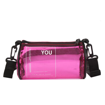 

Tailored 2019 New Colorful PVC Jelly Package Chain Shoulder Transparent Cylinder Bag
