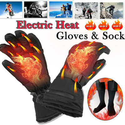 

Rechargeable Electric Battery Heated Touchscreen Winter HandWarm Gloves&Socks