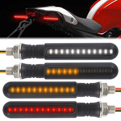 

24LED Motorcycle Running Mode Turn Signal p -set White Yellow Flowing Water Red Yellow Flowing Water-4pcs