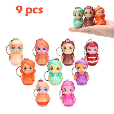 

YIWULA9pcs Scented Slow Rising Kids Gift Fun Stress Relief Toy Little Doll Keychain