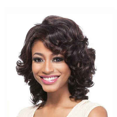 

Women Gradient Color Short Curly Fake Hair Lady Curls Hair  Lace Heat Resistant Fiber Wig