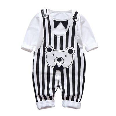 

Autumn Girl Boy Clothing Sets Baby Clothes Suits Infant Lapel T Shirt Smiley Face Strap Jeans Kid Child Clothes