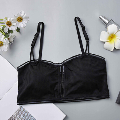 

Womens Soft Seamless Tube Top Breathable Padded Bras Sexy Hollow Out Tube Top