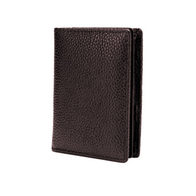 

Fashion Men Faux Leather Lichee Pattern Solid Color Business Cards Bag Wallet