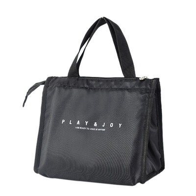 

Mini Daily Portable Lunch Insulation Bag Picnic Bag Square White Stripes Home Garden Storage Organization