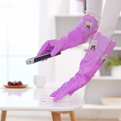 

〖Follure〗Waterproof Velvet Gloves Wash Dishes Dishwashing House Cleaning