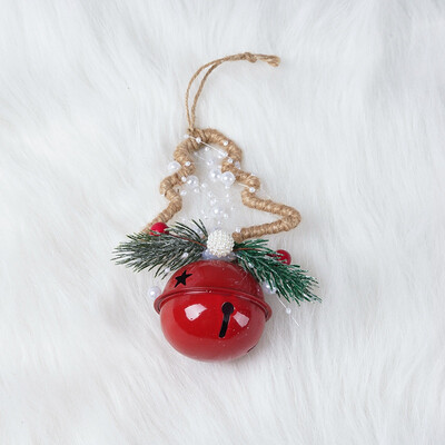 

Christmas Tree Bell Pendant New Year Cute Ornaments Christmas Bells Wrought Iron Painted Bells Hanging