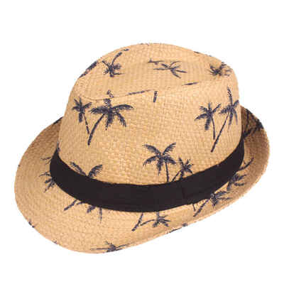 

2018 Summer straw Sun hat kids Beach Sun hat Trilby panama Hat handwork for boy girl Children 4 colour