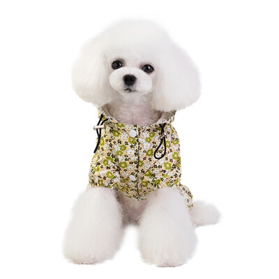 

Dog waterproof dog clothes raincoat small dog pug clothes poncho raincoat