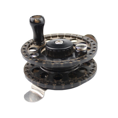 

LeftRight Handed Transparent Fly Reel Plastic Fly Fishing Wheel V-shape Ultra-light Raft Wheel Ice Fishing Vessel Wheel