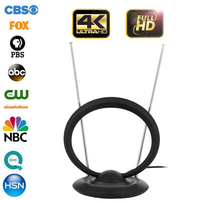 

Amplified HD Digital TV Antenna Long 120 Miles Range With Built-in Amplifier Signal Booster & 98ft Coax Cable