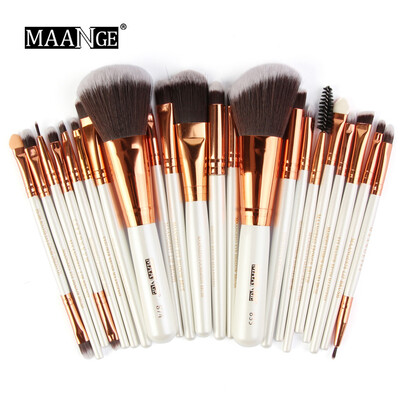 

Gobestart Wooden Makeup Brush Set tools Make-up Toiletry Kit Make Up Brush Set 22Pcs