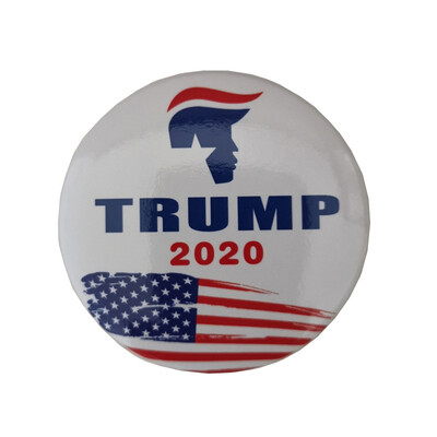 

Creative Button Brooch Pin Badge Trump 2020 Presidential Election Campaign Icons Badge Ornament For Clothing Jeans Scarf Hat Bag