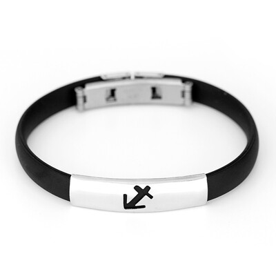 

12 Constellation Bracelet Man Women Silicone Titanium Steel Bracelets Couple Bracelet