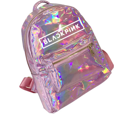 

New Hot Womens Waterproof Rainbow Laser Shining Backpack Leather School Bag Casual Travel Shoulder Backpack Personality