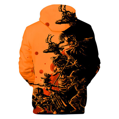 Toponeto Mens Casual Scary Halloween Lover 3D Print Party Long Sleeve Hoodie Top Blouse