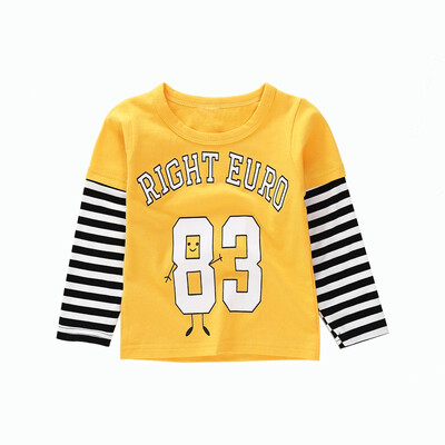

Spring Cotton Baby Boy Clothes Autumn Long Sleeve Baby Boy T-Shirt Top Letter Print Kids Boys Clothing Causal Style 1-6Y