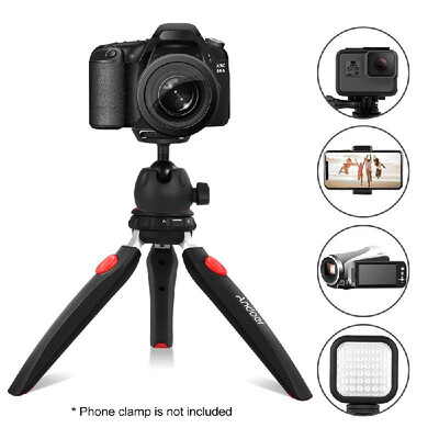 

Andoer Mini Tabletop Tripod Phone Camera Tripod Removable Ball Head Portable Foldable with 14" Mounting Screw for DSLRMirrorless